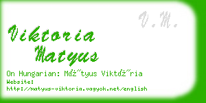 viktoria matyus business card